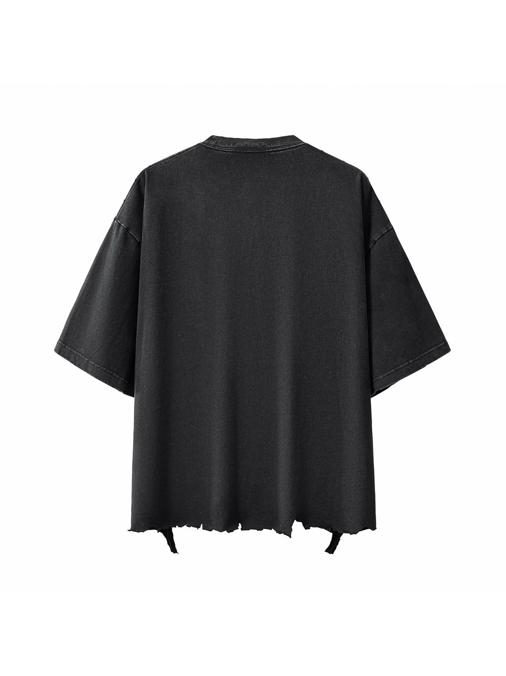 Snow Wash Raw-Hem Boxy T-shirt source image 20