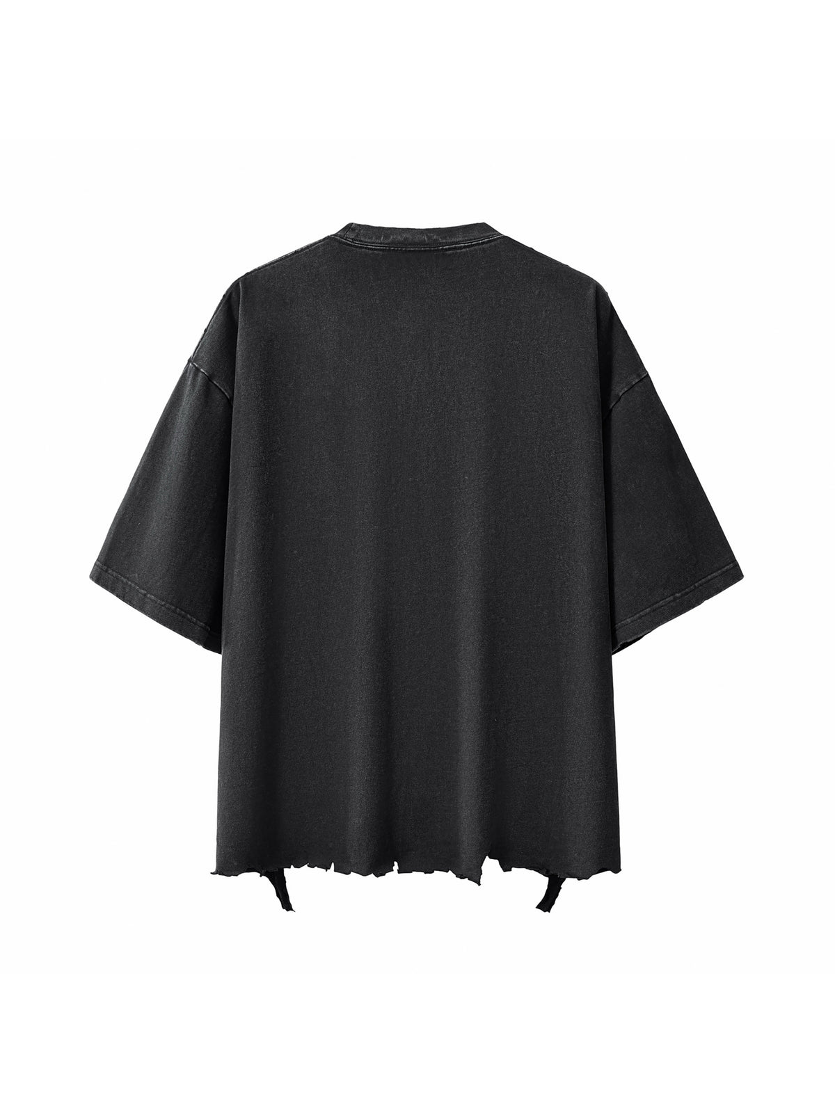 Snow Wash Raw-Hem Boxy T-shirt source image 20