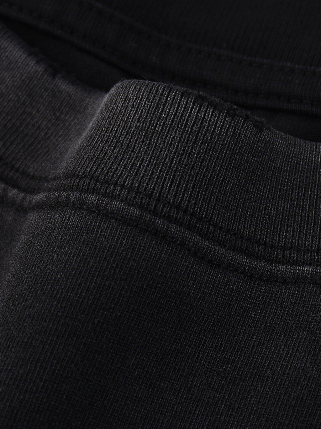 Snow Wash Raw Edge Cotton T-Shirt source image 5