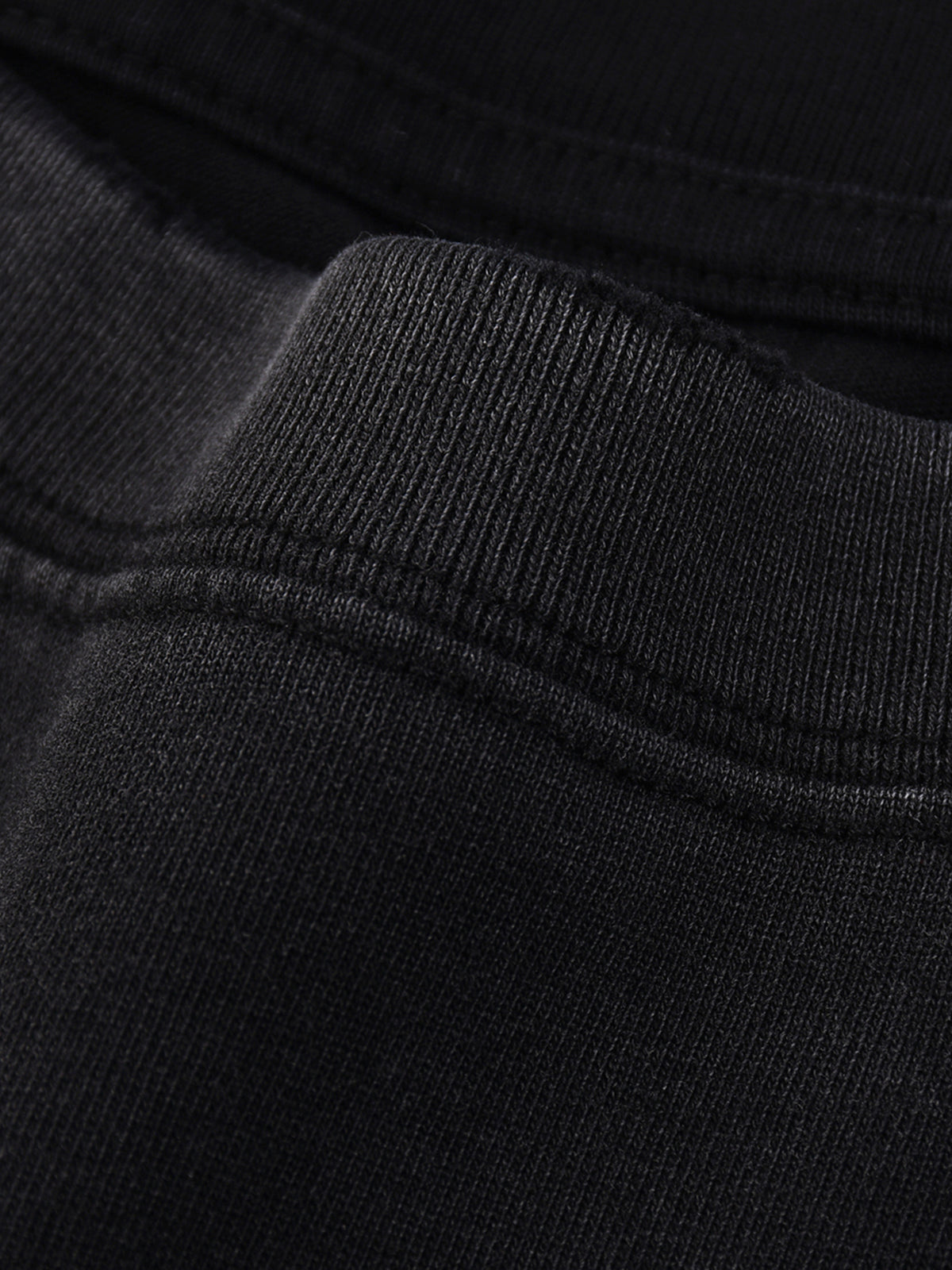 Snow Wash Raw Edge Cotton T-Shirt source image 5