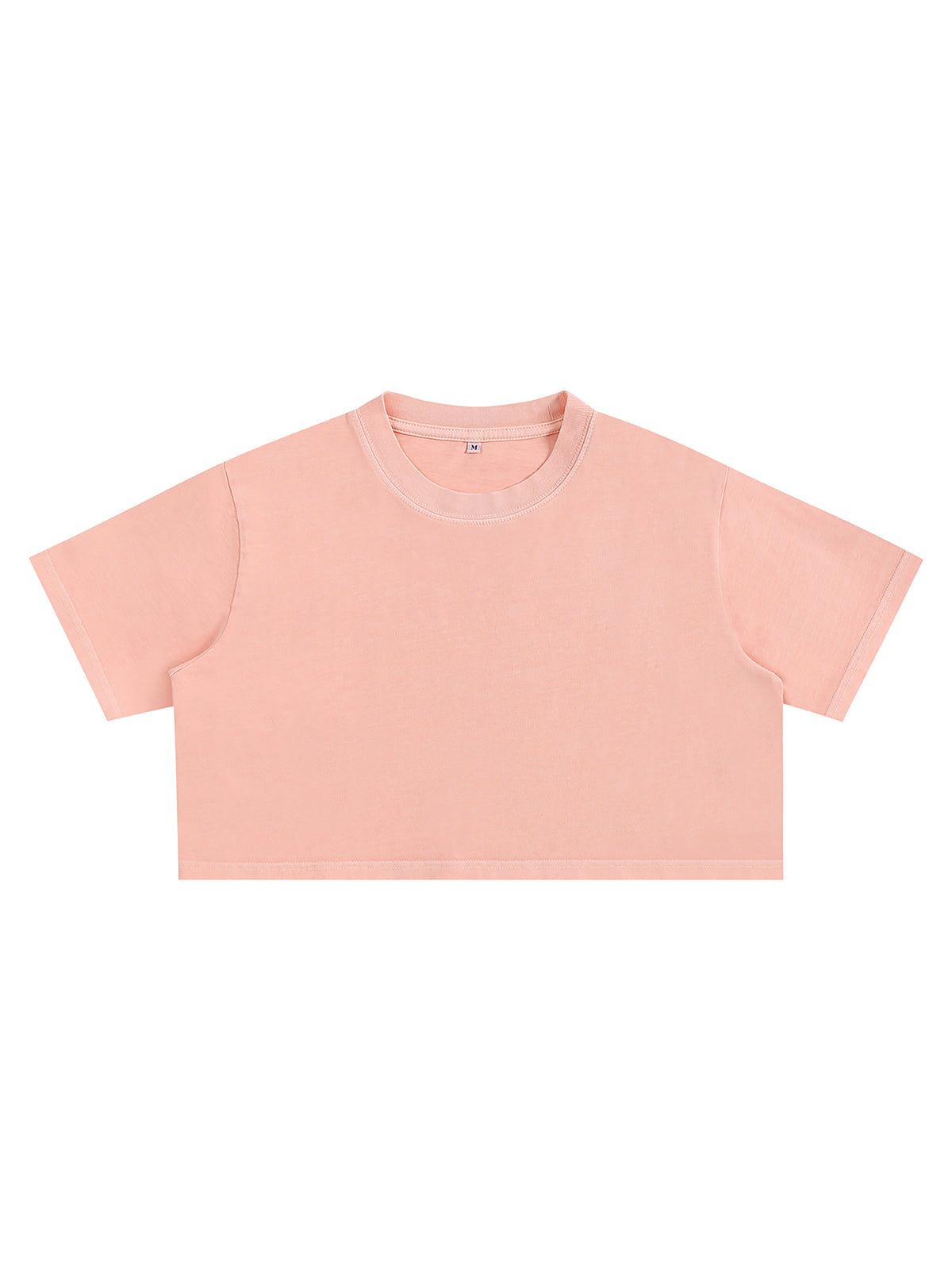 Snow Washed Crop Top – Shrimp Skin Powder front view