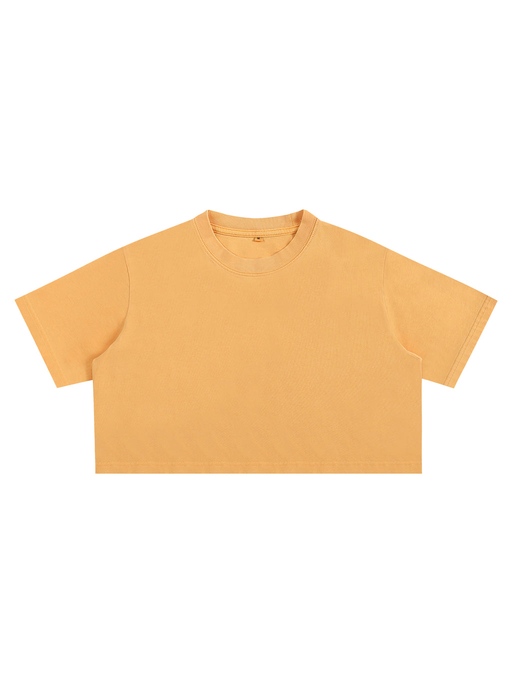 Snow Washed Crop Top – Orange front view