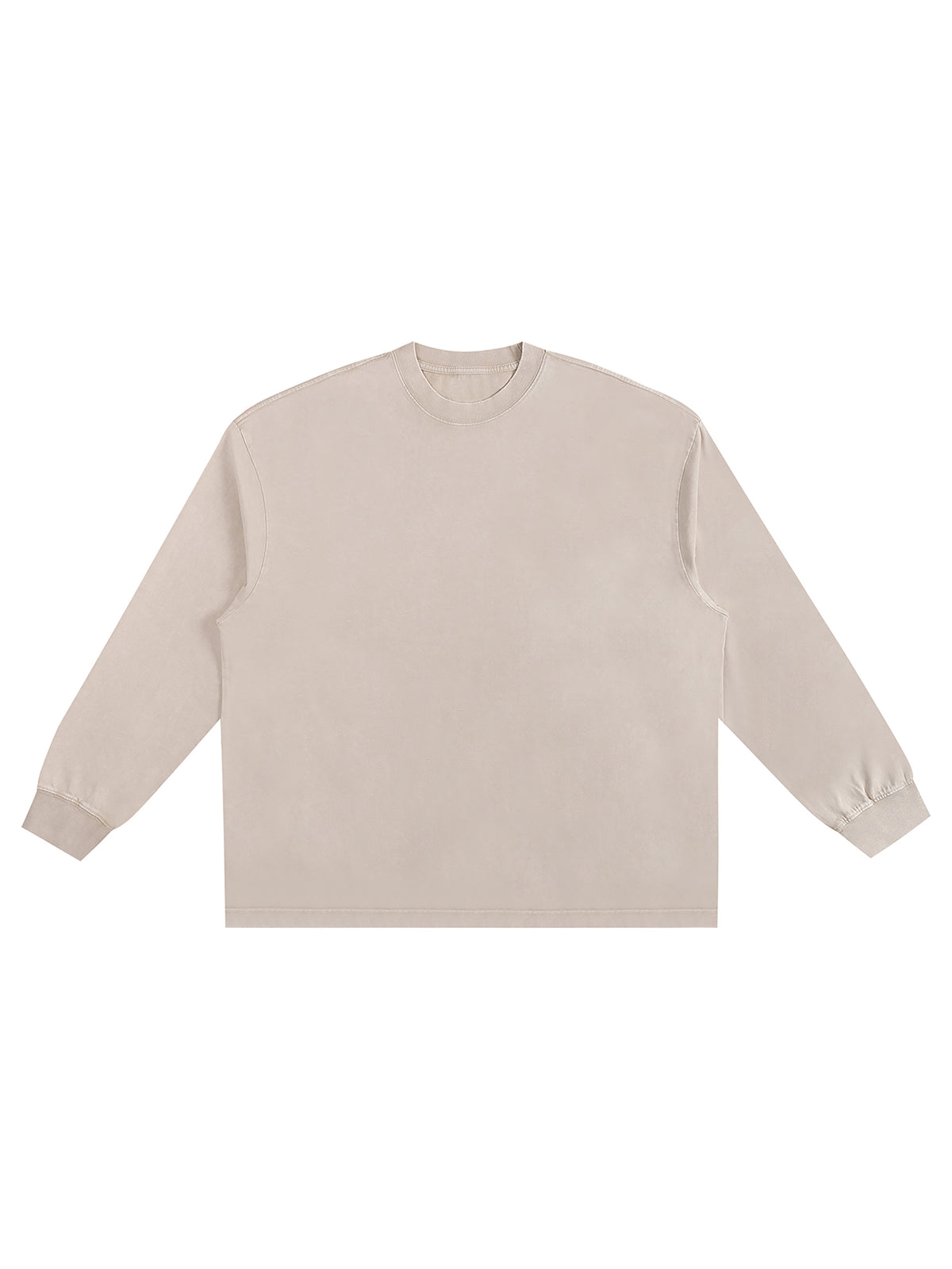 Snow Washed Frayed Edge T-Shirt – Light Apricot front view