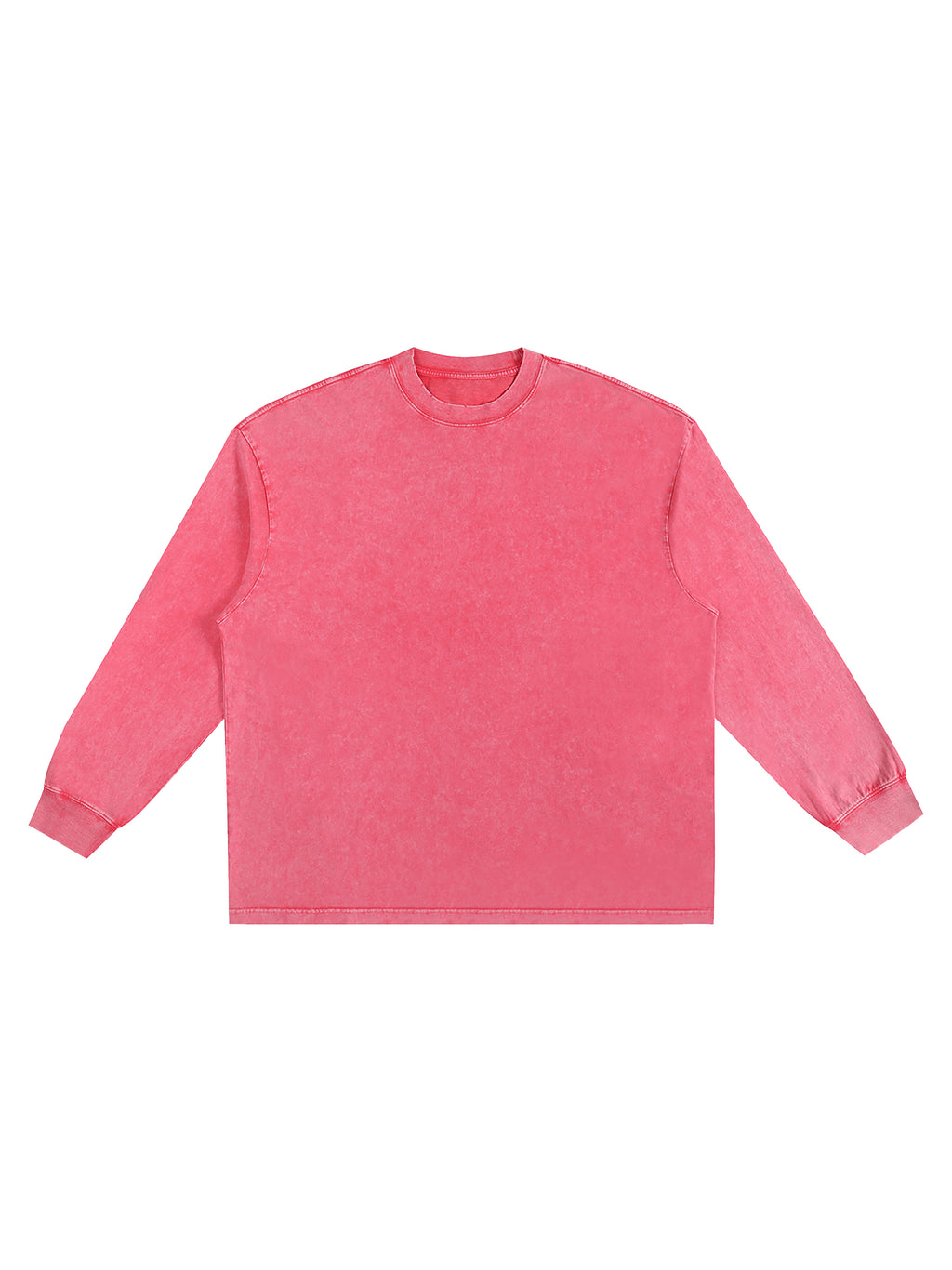 Snow Washed Frayed Edge T-Shirt – Pink front view