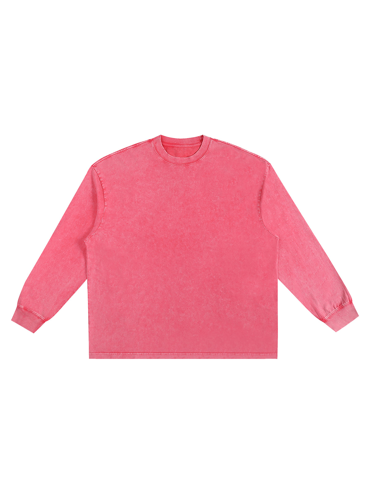 Snow Washed Frayed Edge T-Shirt – Pink front view