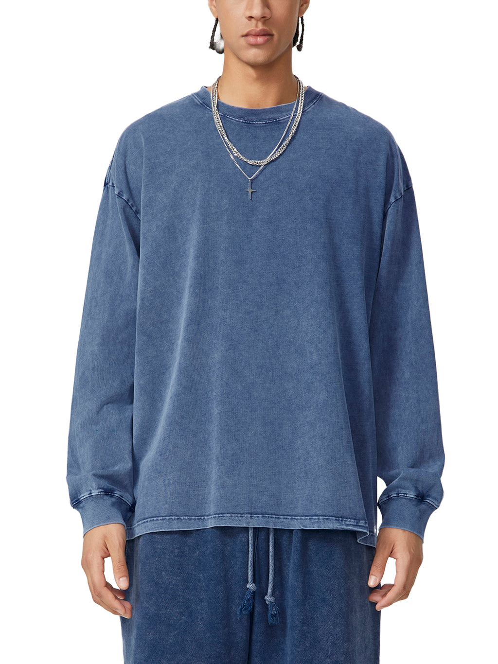 Snow Washed Frayed Edge T-Shirt source image 3