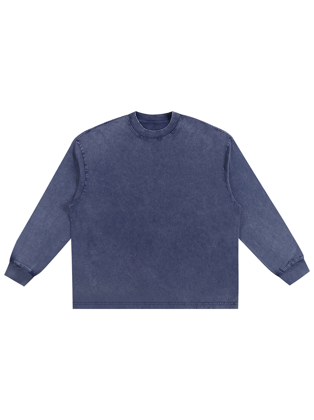 Snow Washed Frayed Edge T-Shirt – Royal Blue front view