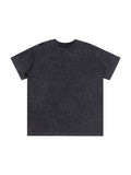 Snow Washed Heavyweight Oversize T-Shirt – Gray front view