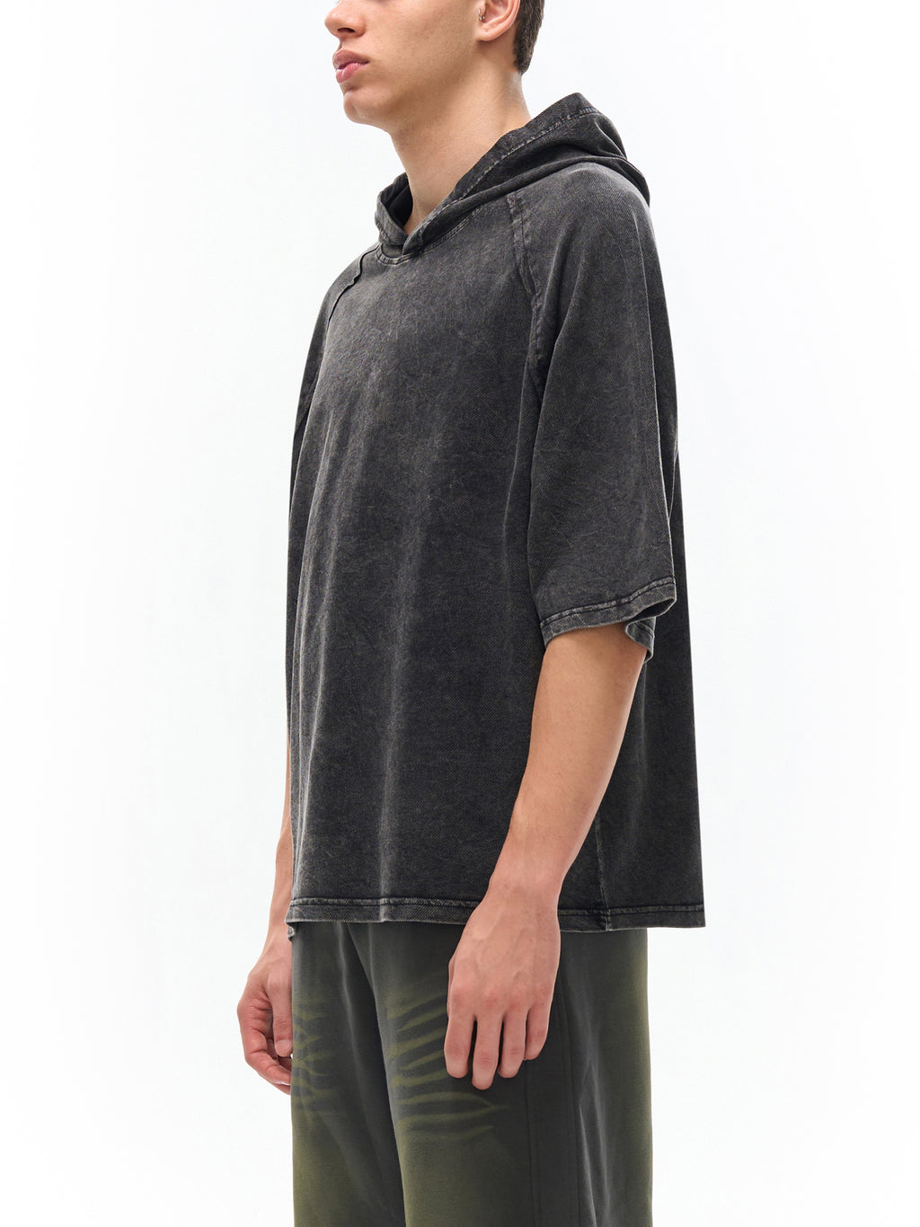 Snow Washed Hooded Boxy T-Shirt source image 4