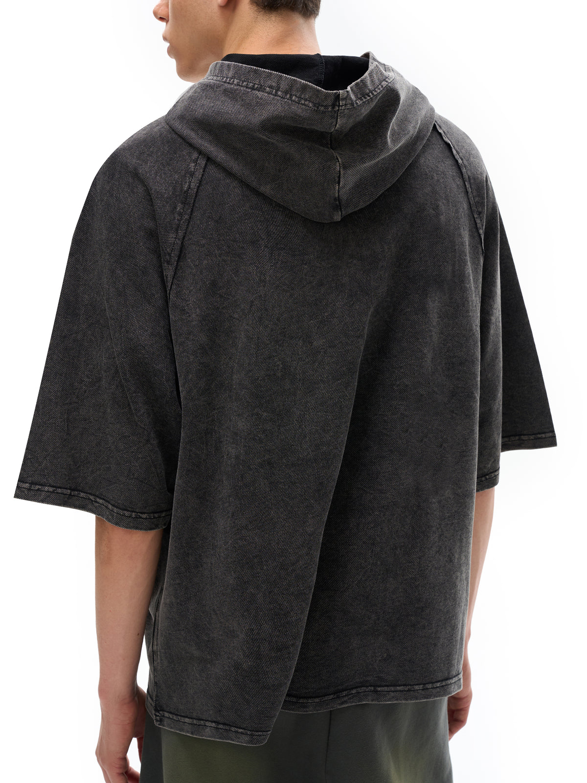 Snow Washed Hooded Boxy T-Shirt source image 7