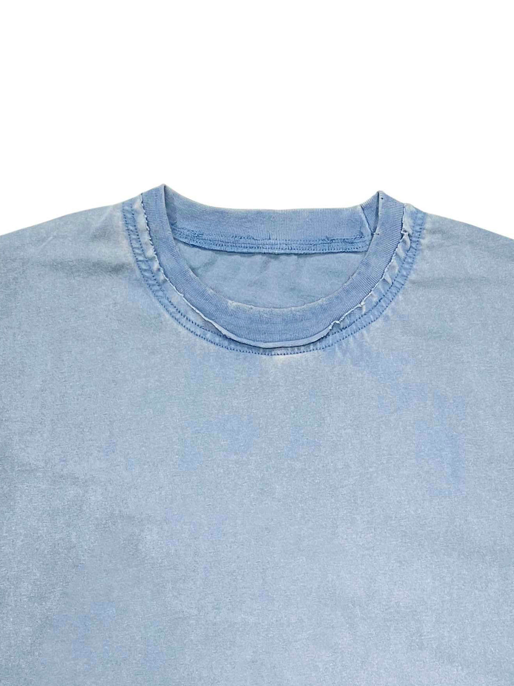 Snow Washed Raw-Edge Neckline T-Shirt source image 13