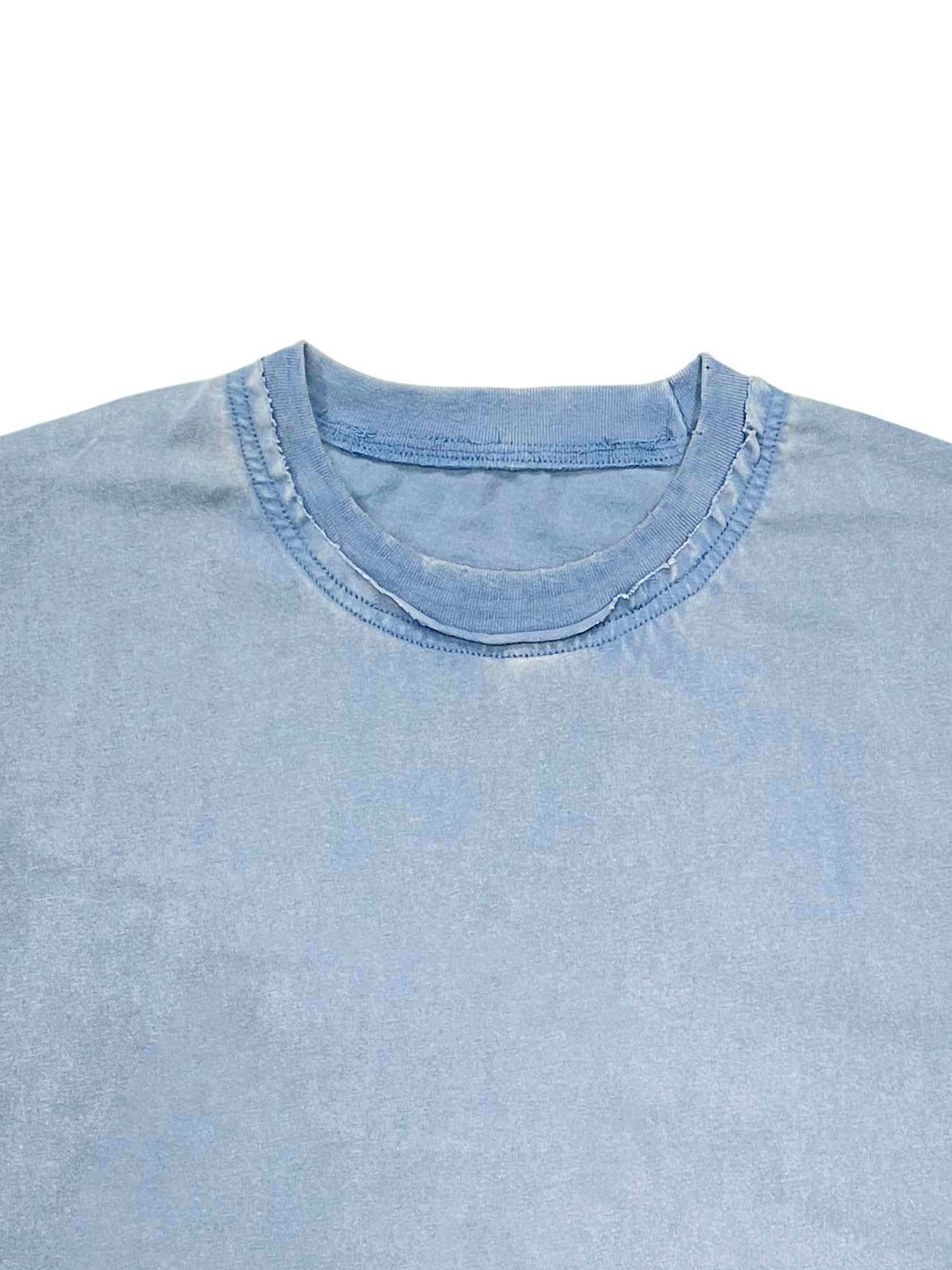 Snow Washed Raw-Edge Neckline T-Shirt source image 13