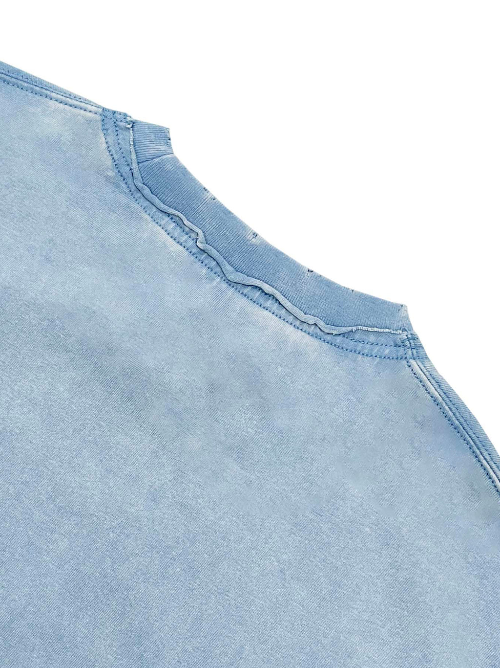 Snow Washed Raw-Edge Neckline T-Shirt source image 14