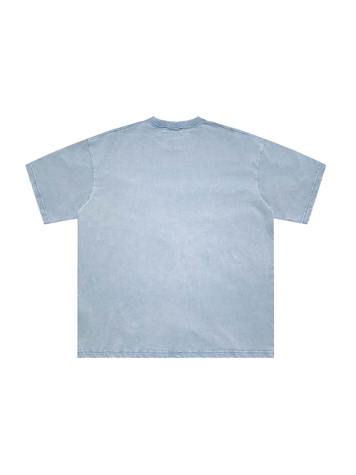 Snow Washed Raw-Edge Neckline T-Shirt source image 2