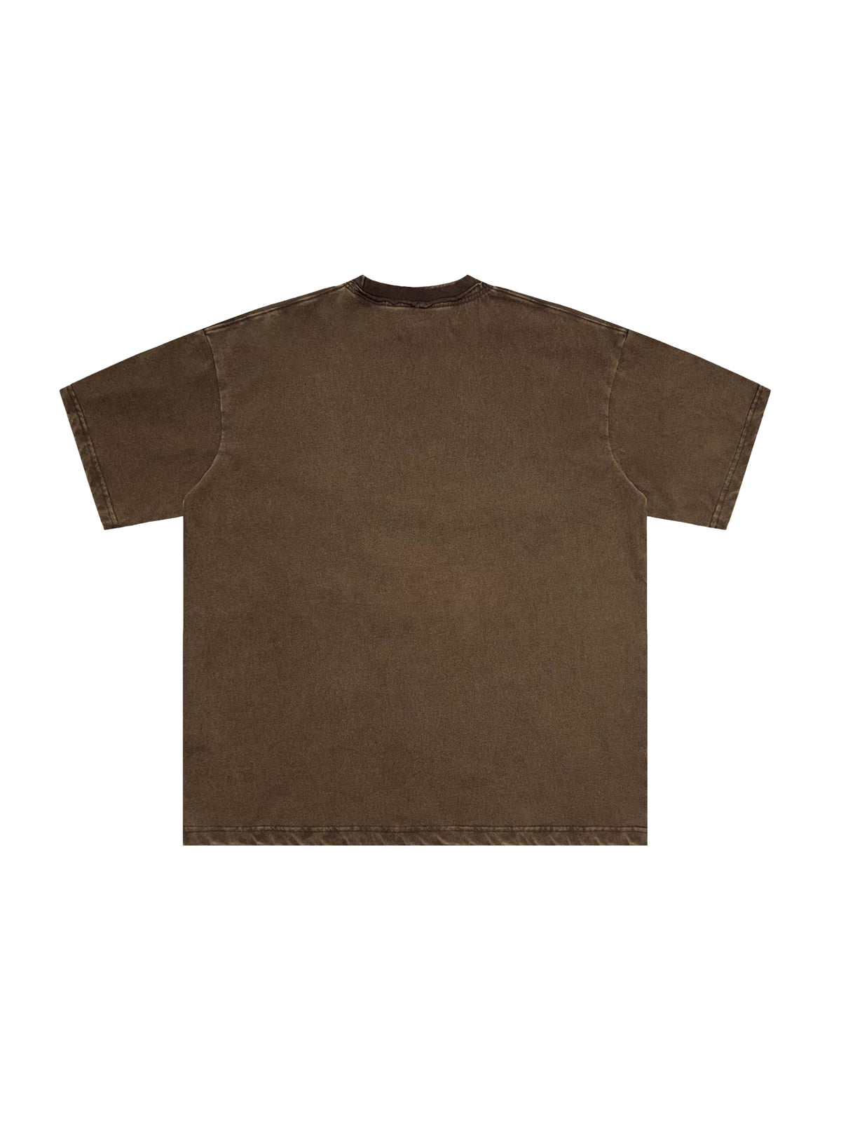 Snow Washed Raw-Edge Neckline T-Shirt source image 24