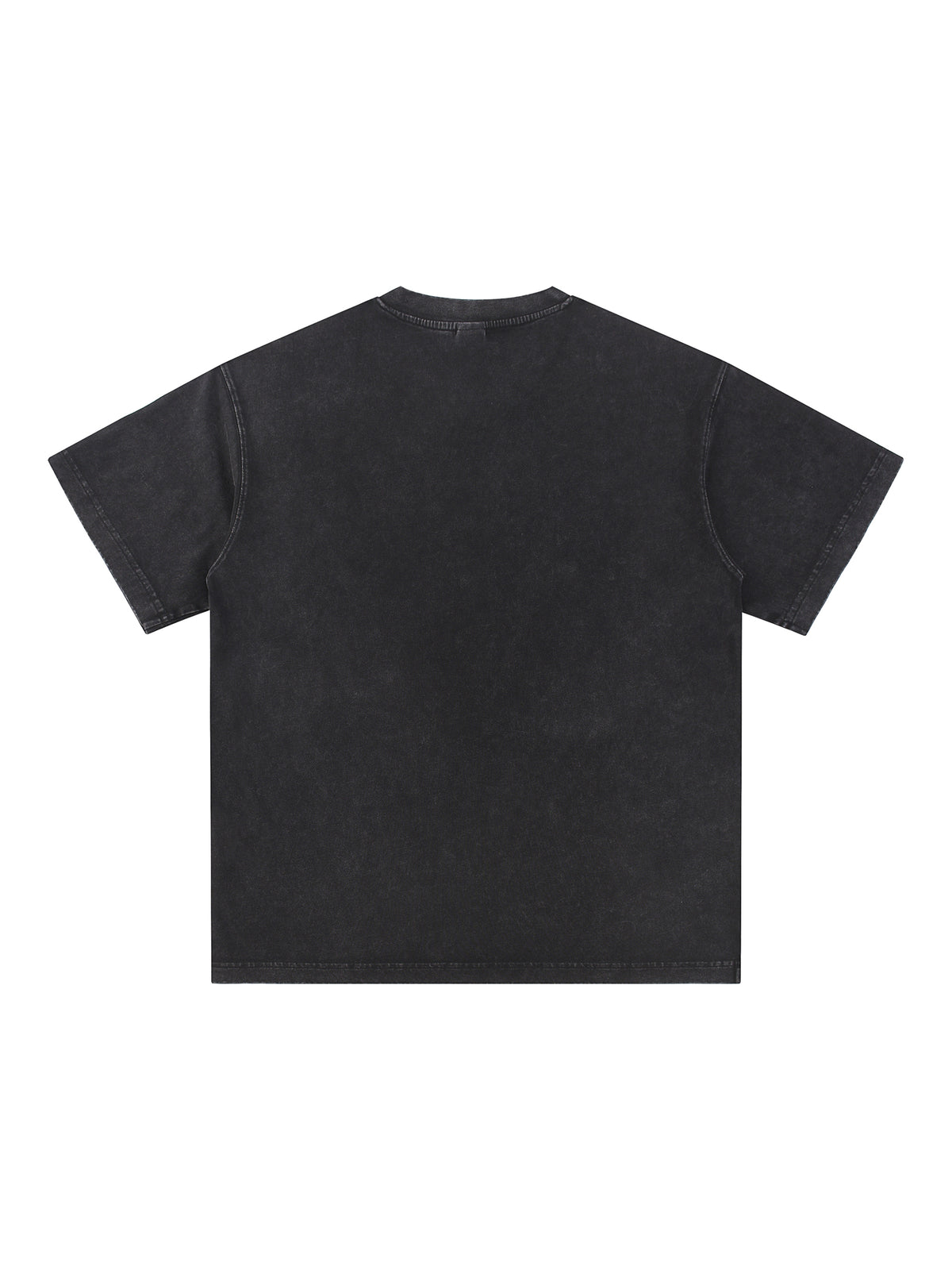Snow Washed V-Neck Cotton T-Shirt source image 10