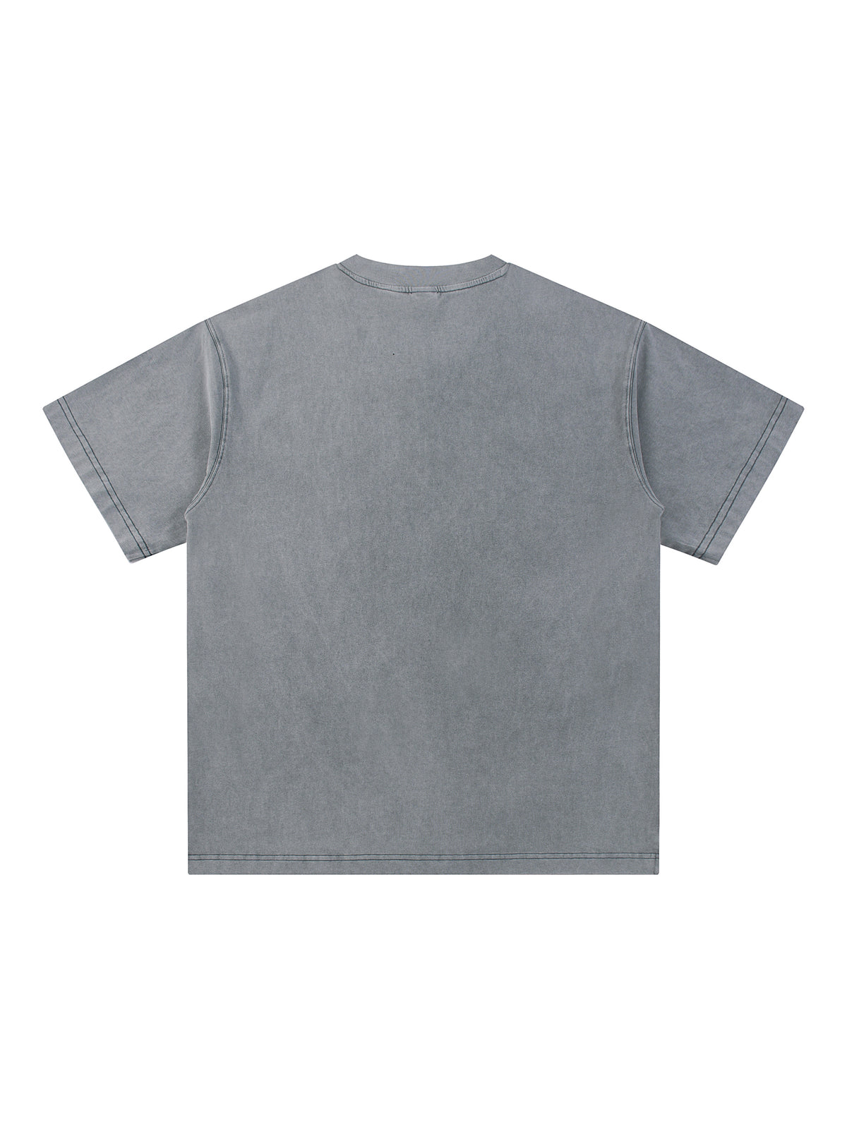 Snow Washed V-Neck Cotton T-Shirt source image 12