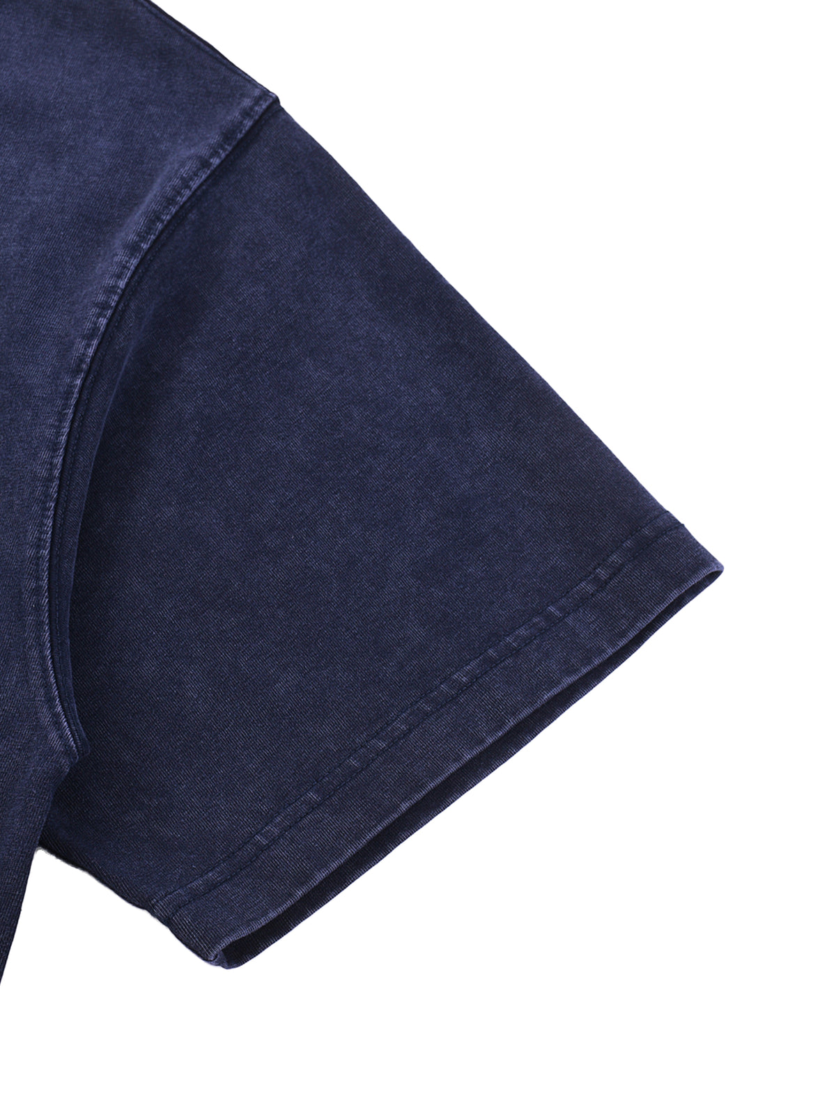 Snow Washed V-Neck Cotton T-Shirt source image 7