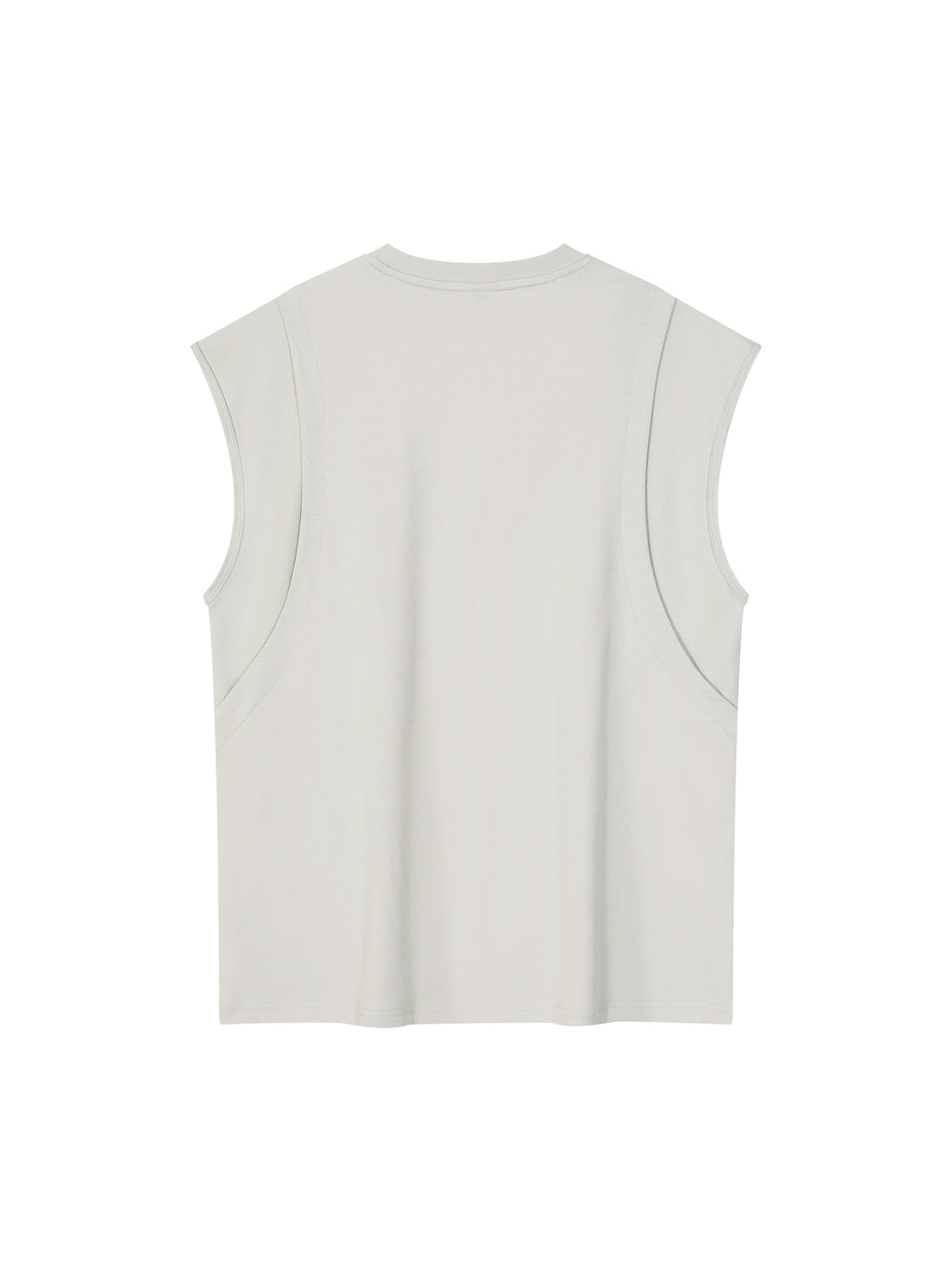 Spliced Panel Sleeveless Muscle T-Shirt