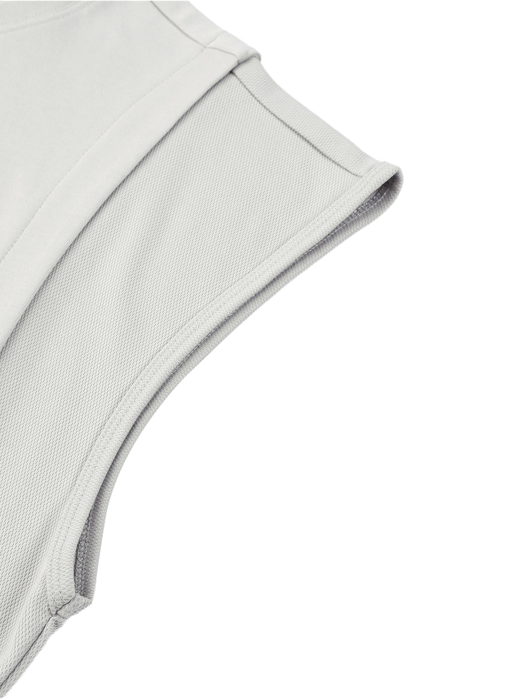 Spliced Panel Sleeveless Muscle T-Shirt