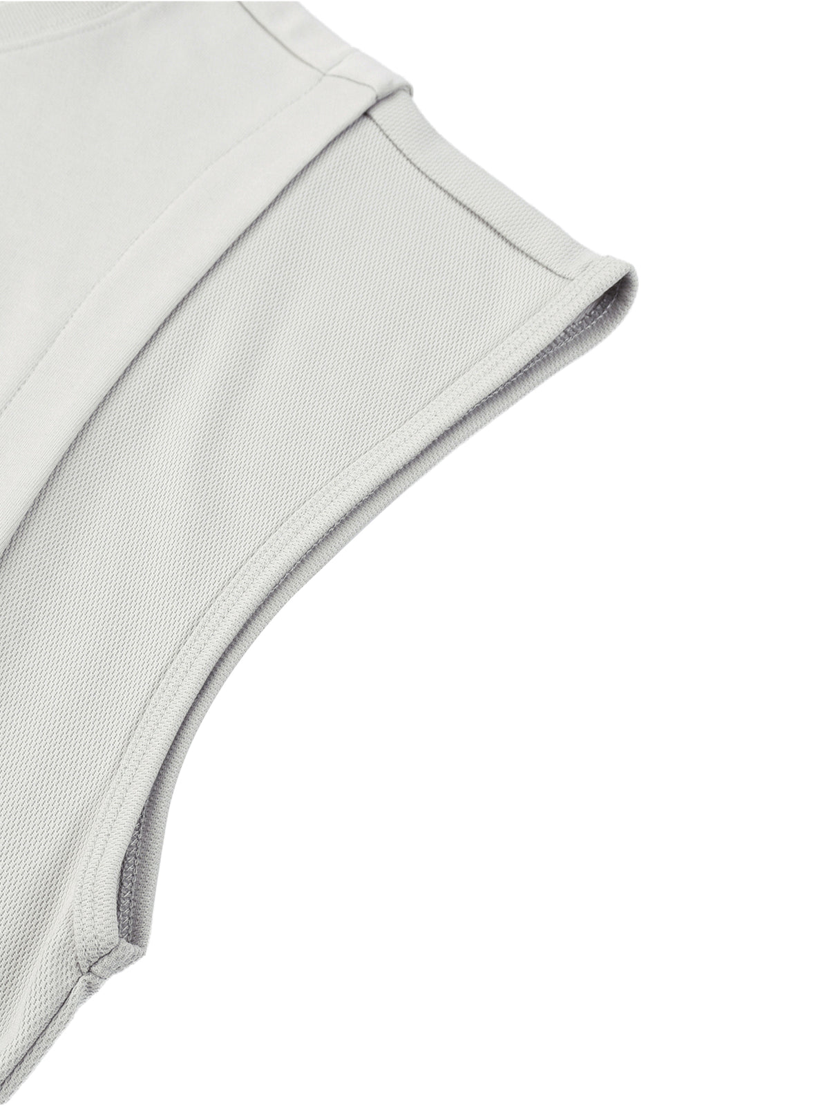 Spliced Panel Sleeveless Muscle T-Shirt