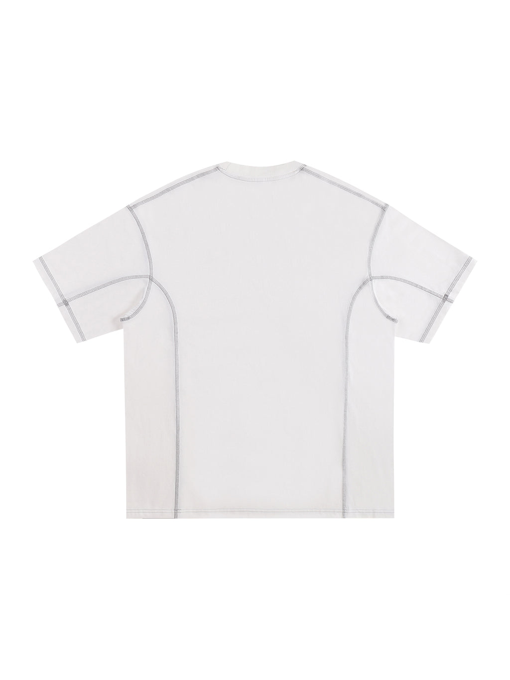 Streetwear Contrast-Stitched Cotton T-Shirt