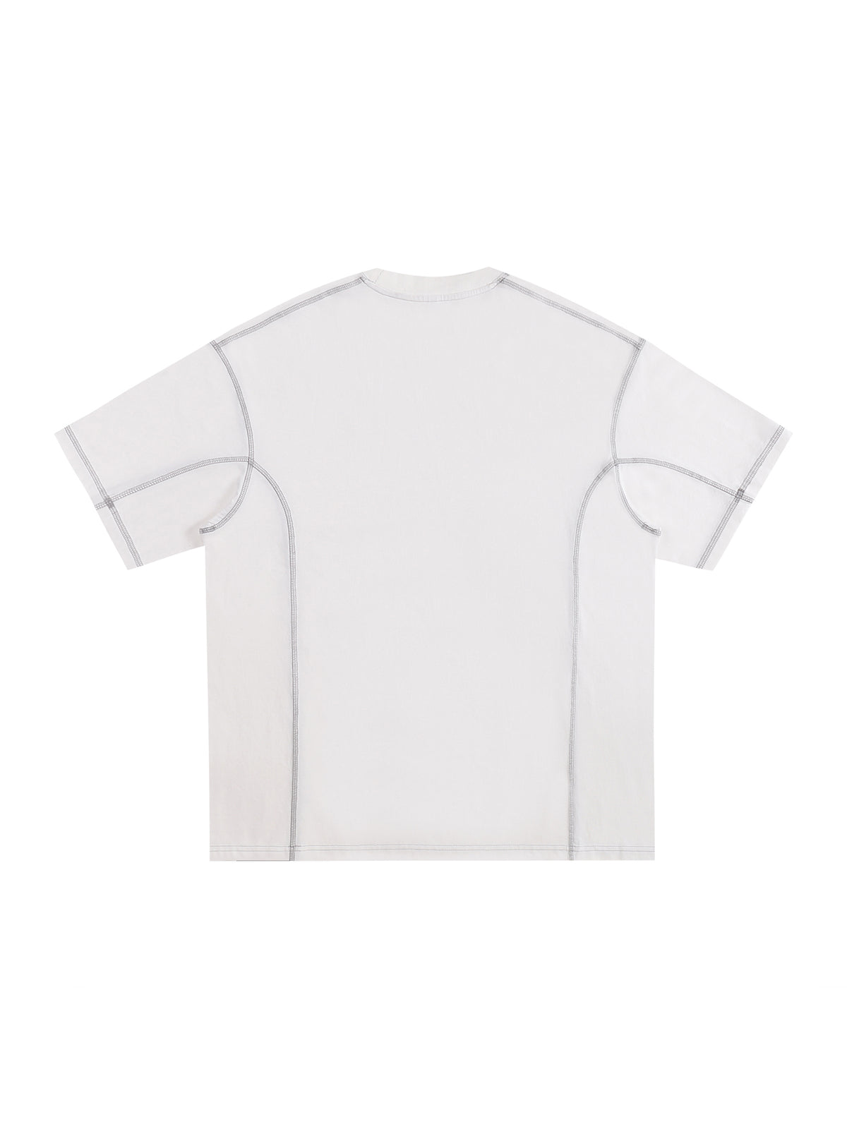 Streetwear Contrast-Stitched Cotton T-Shirt