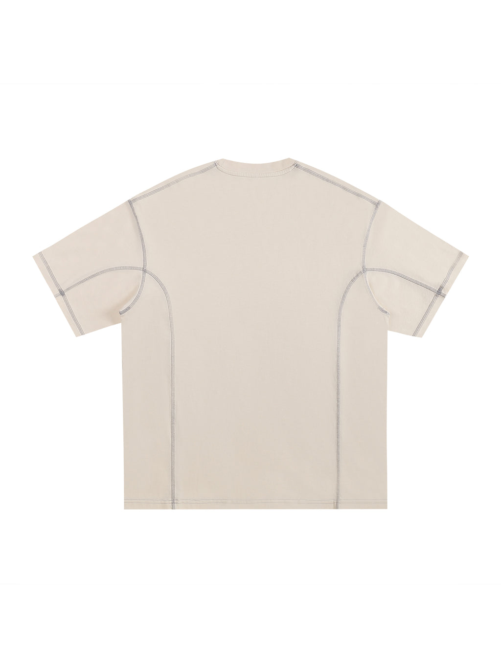 Streetwear Contrast-Stitched Cotton T-Shirt