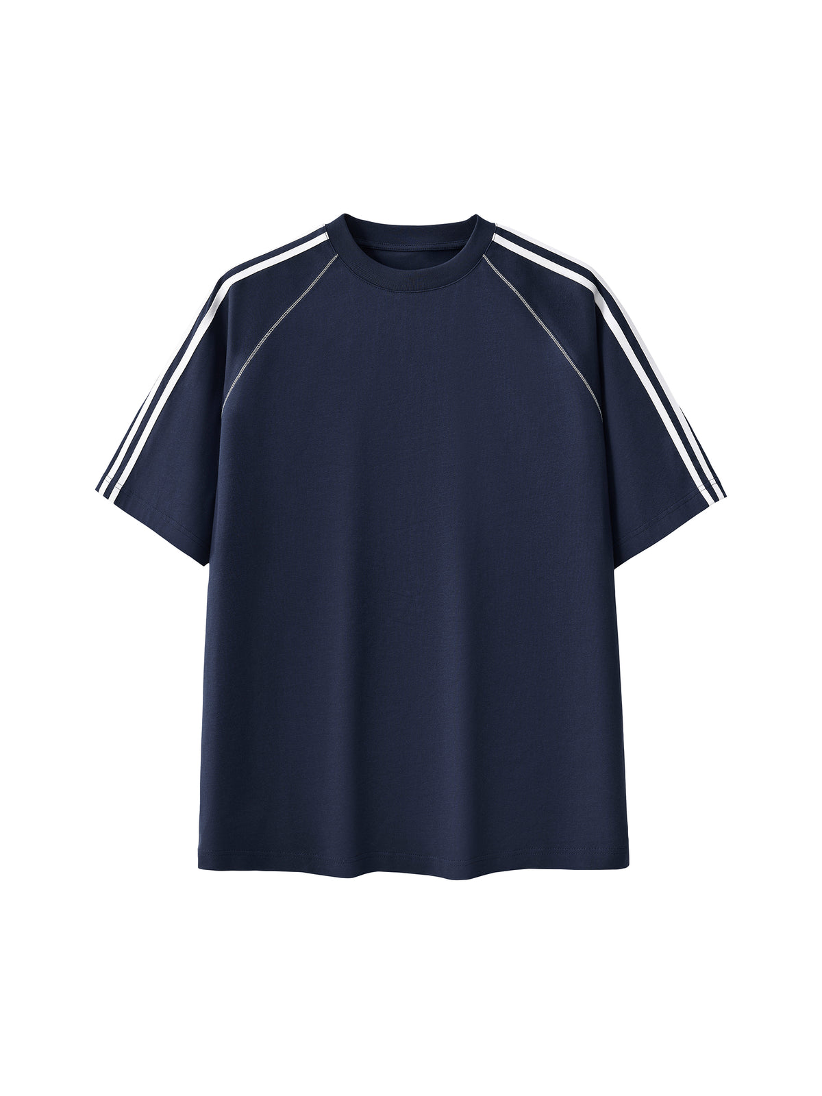 Striped Contrast Stitch T-Shirt