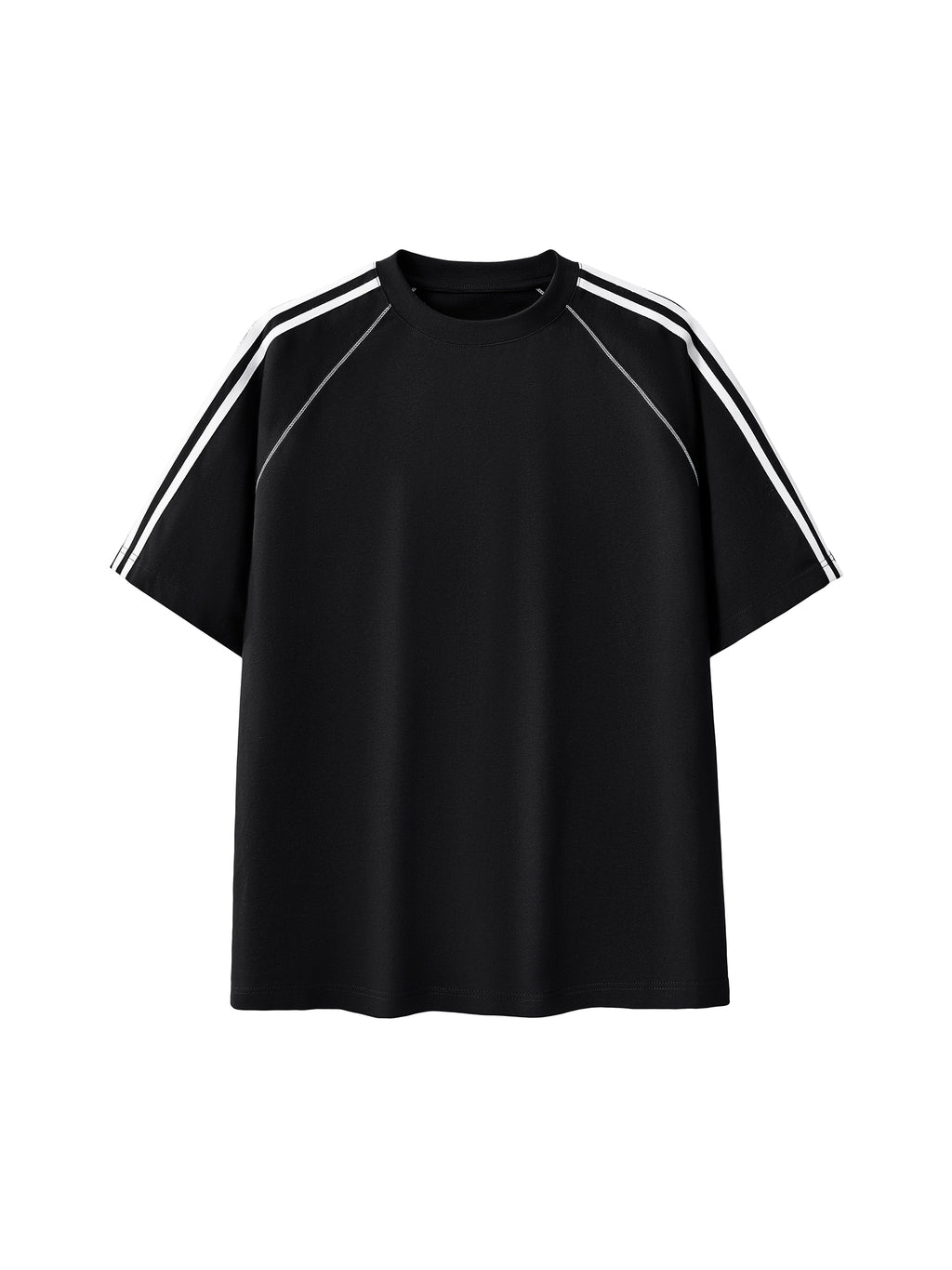 Striped Contrast Stitch T-Shirt