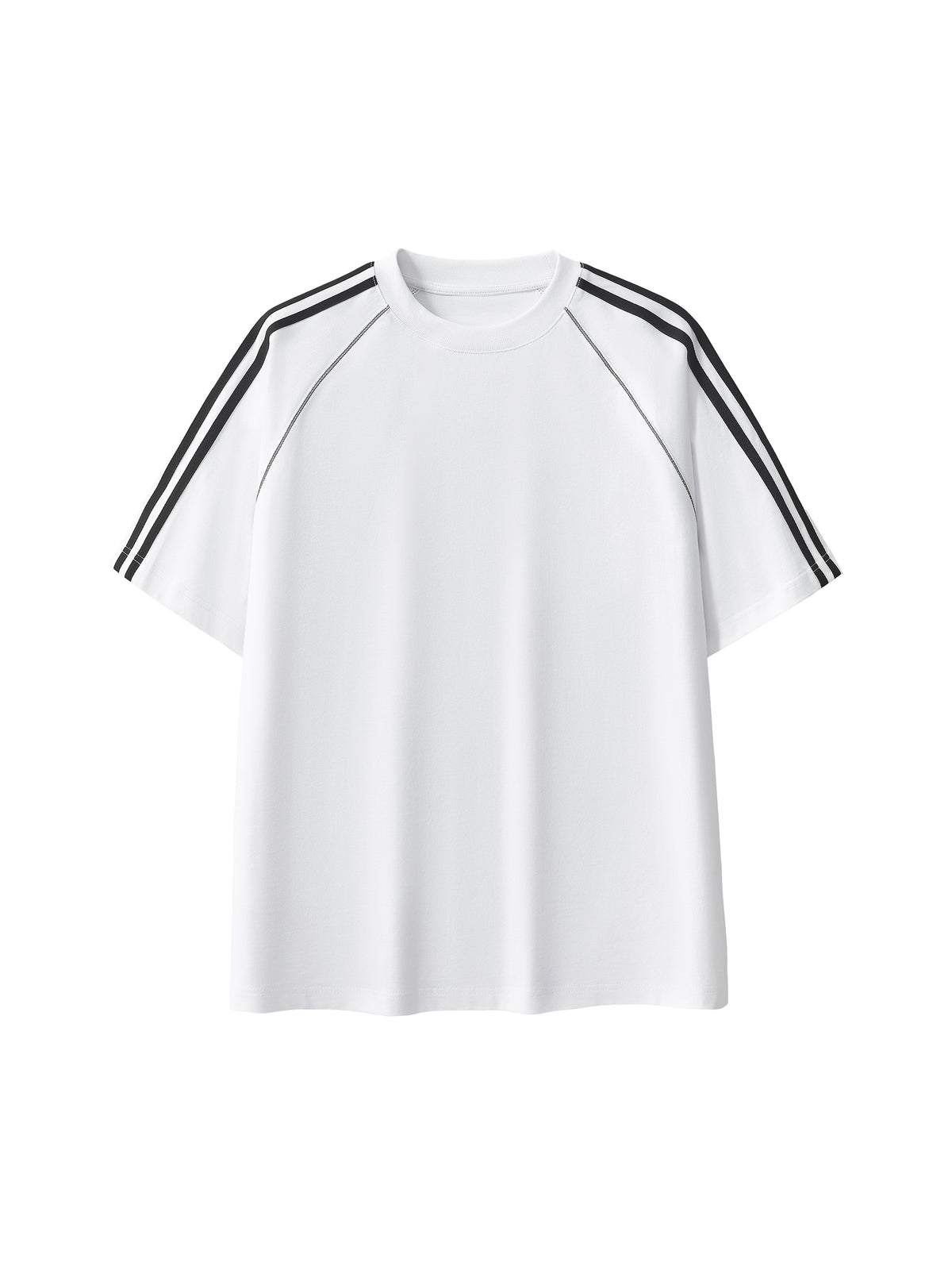 Striped Contrast Stitch T-Shirt
