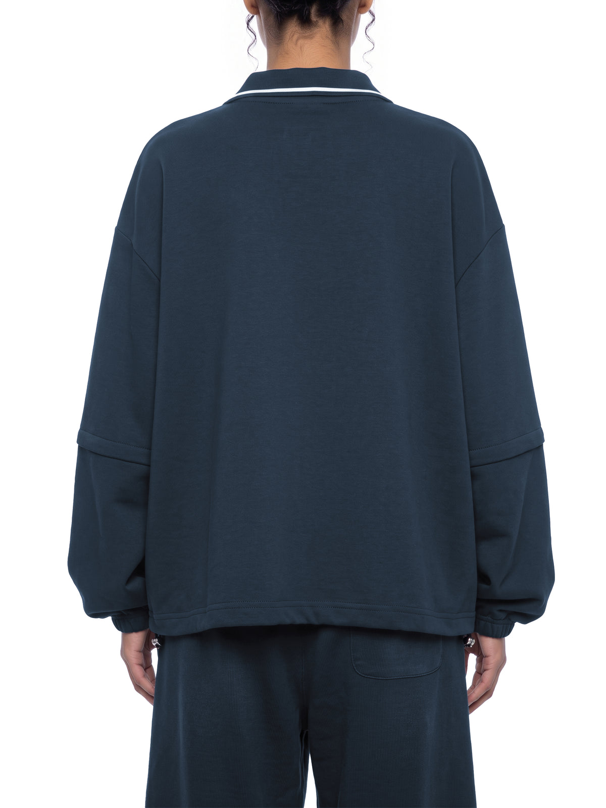 Unisex Boxy Collared Detachable Sweatshirt