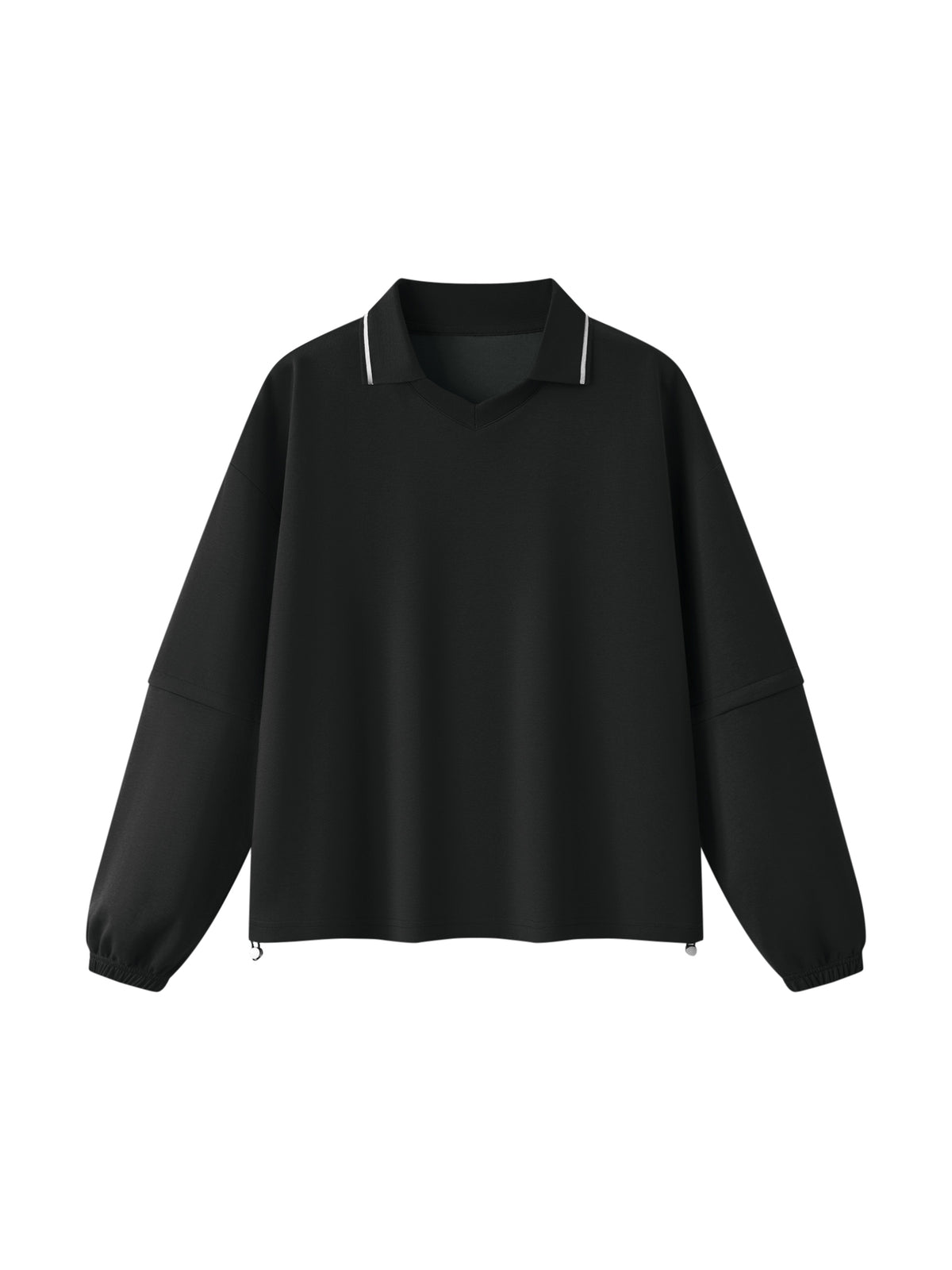 Unisex Boxy Collared Detachable Sweatshirt
