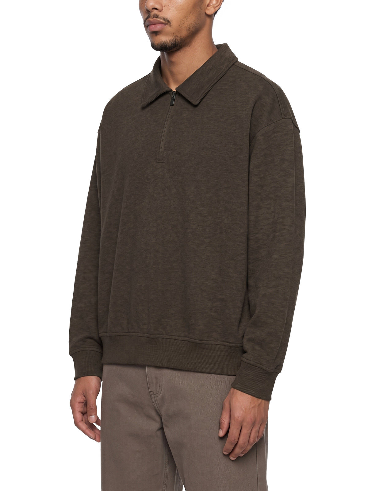 Unisex Boxy Quarter-Zip Sweatshirt