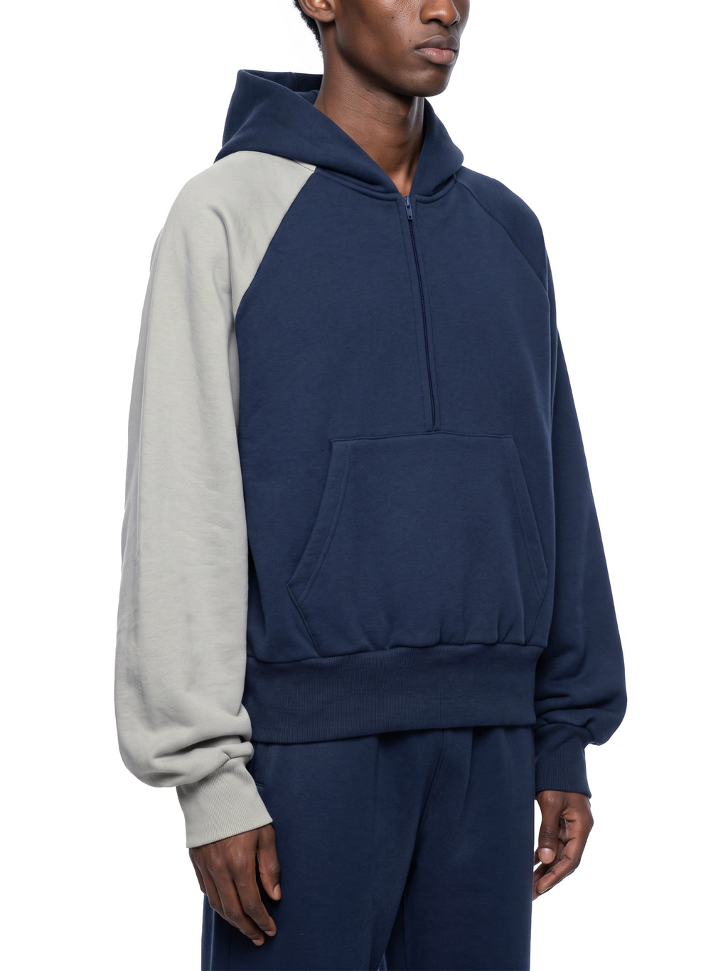Unisex Color-Block Fleece Hoodie