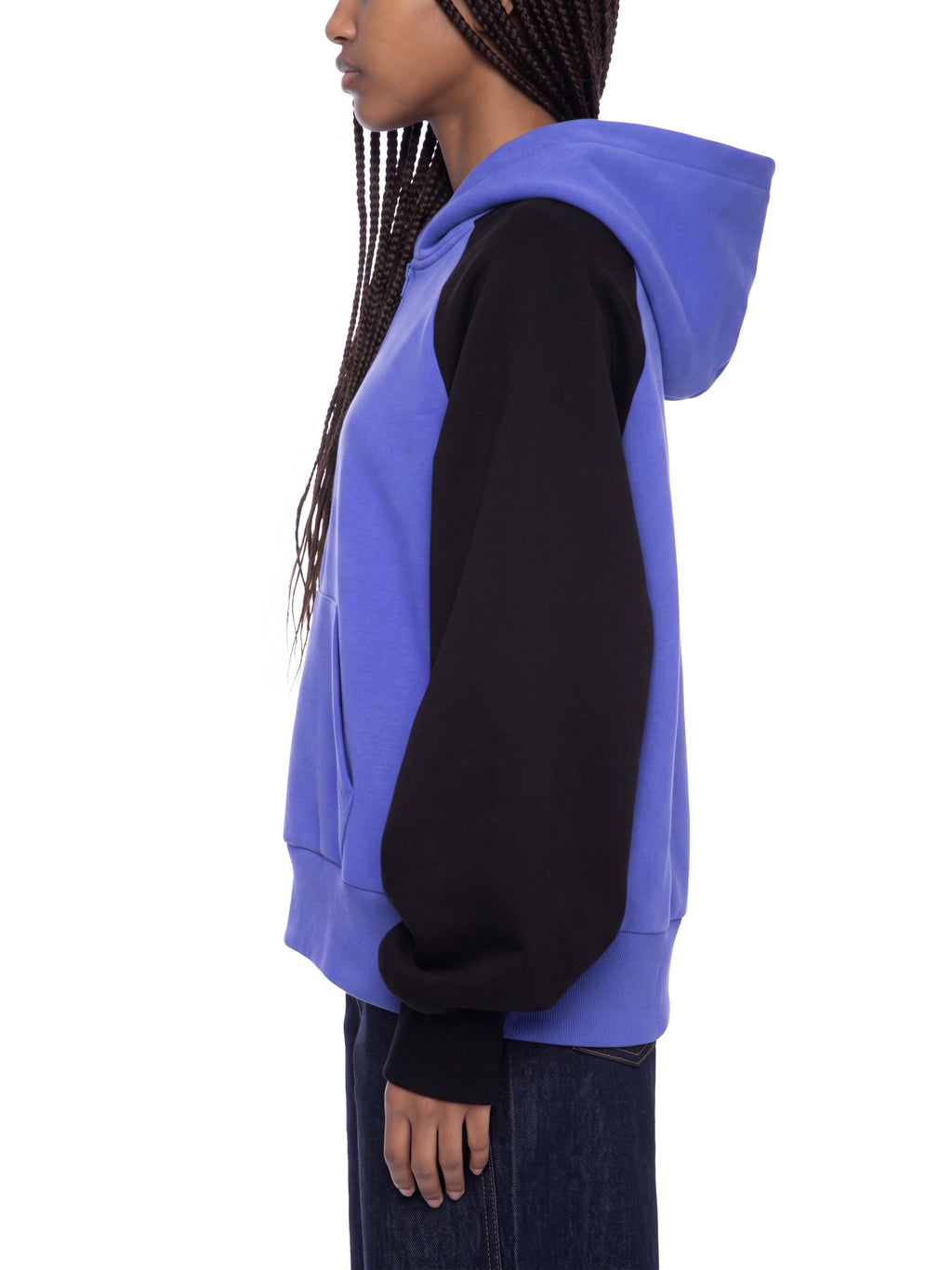 Unisex Color-Block Fleece Hoodie
