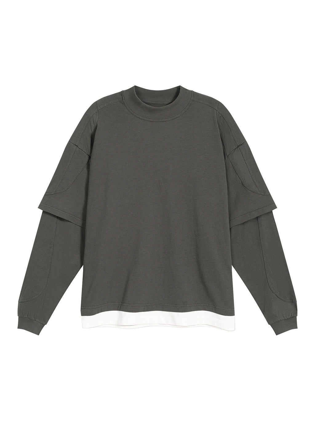 Unisex Paneled Layer Color Block T-Shirt