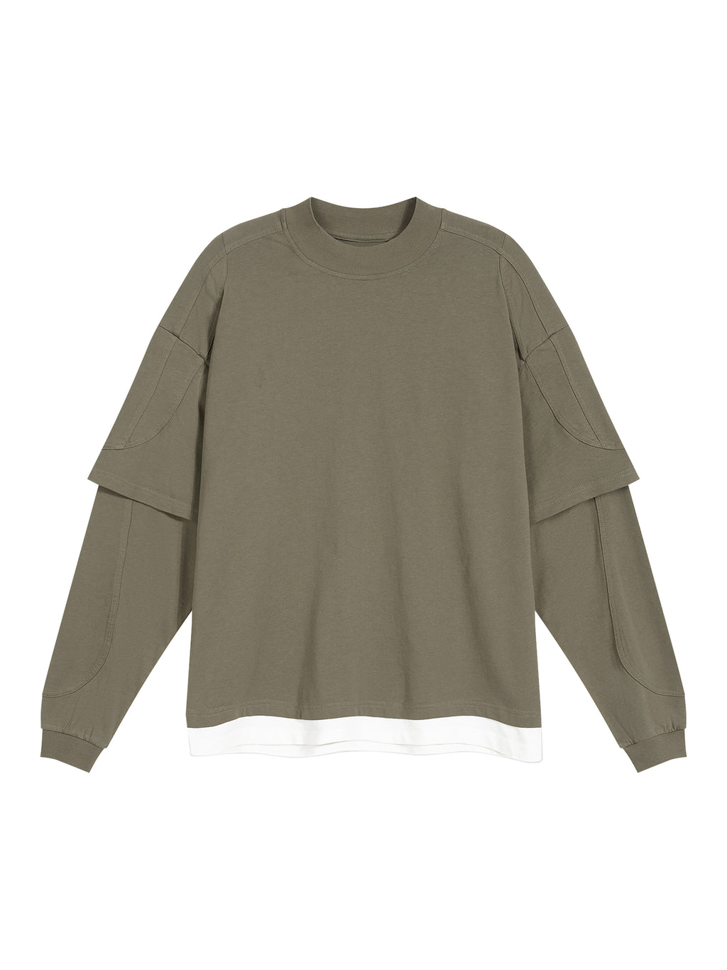 Unisex Paneled Layer Color Block T-Shirt