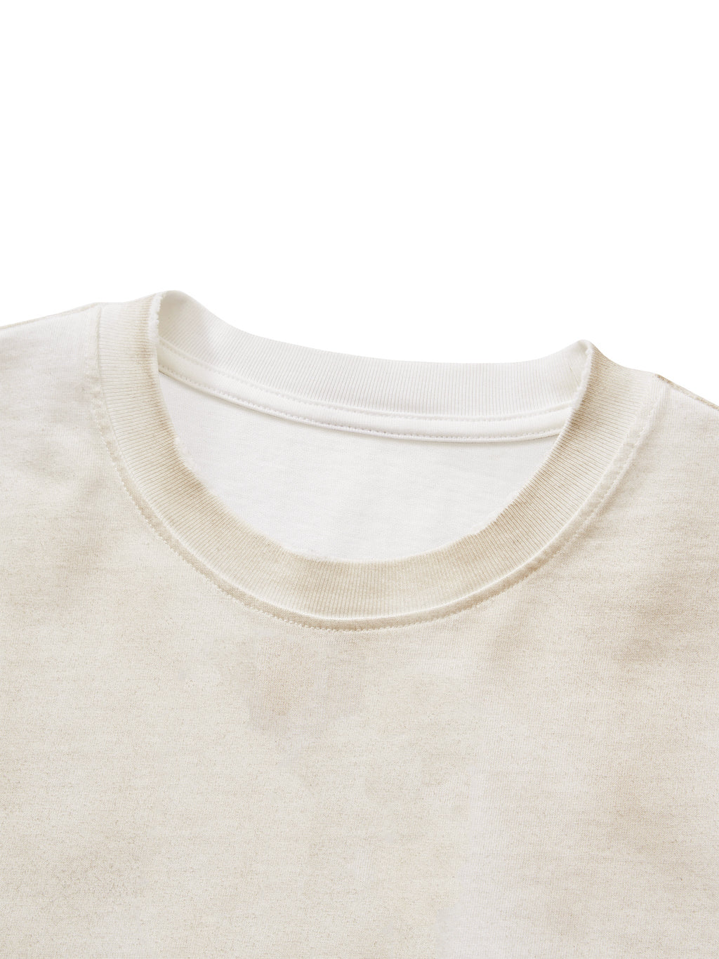Unisex Vintage Wash Leopard Paneled Layer T-Shirt