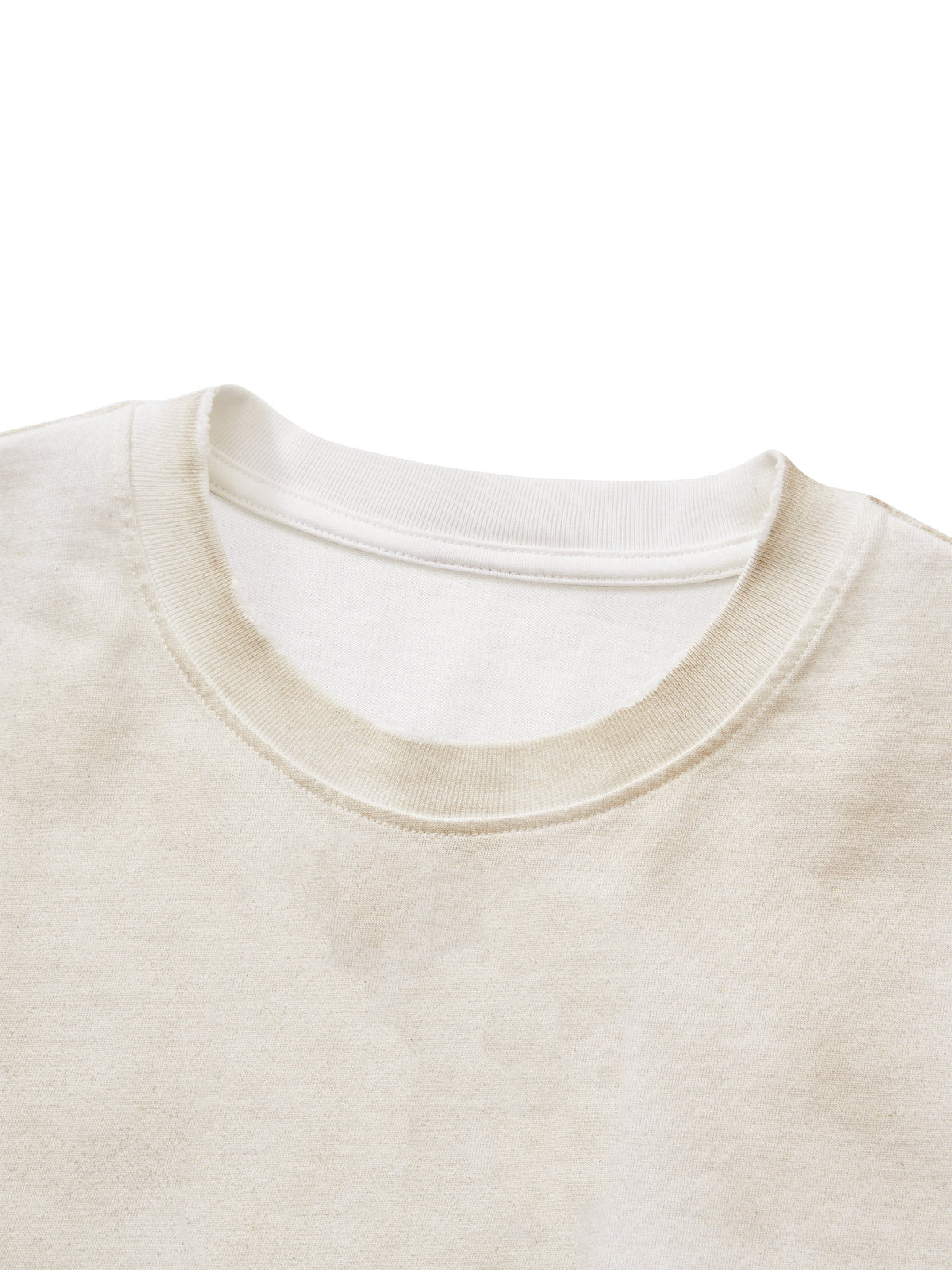 Unisex Vintage Wash Leopard Paneled Layer T-Shirt