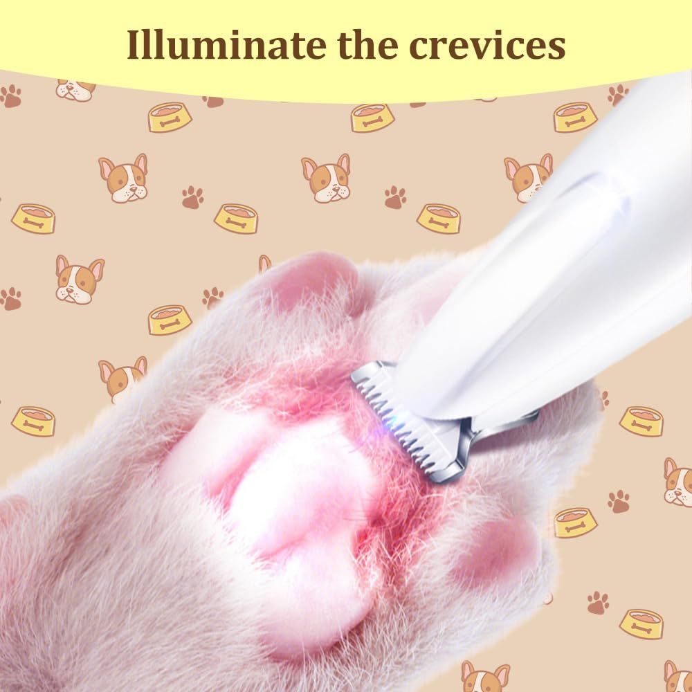 Pet Micro Precision Trimmer Multifunctional Pet Hair Clippers for Grooming with LED Light Low Noise