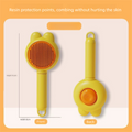 2 Pcs Yellow Pet Self-Cleaning Slicker Brush for Cats and