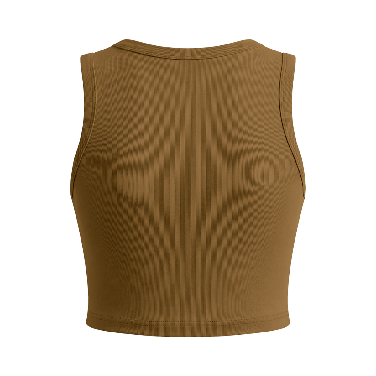 Celestial Butterfly Women’s Crewneck Crop Tank Top V2 - Brown back mockup