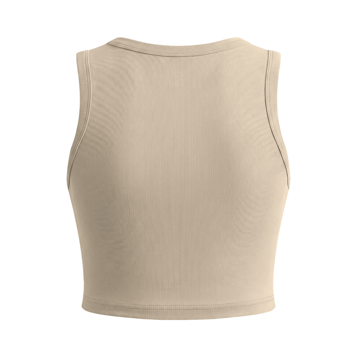 Celestial Butterfly Women’s Crewneck Crop Tank Top V2 - Khaki back mockup