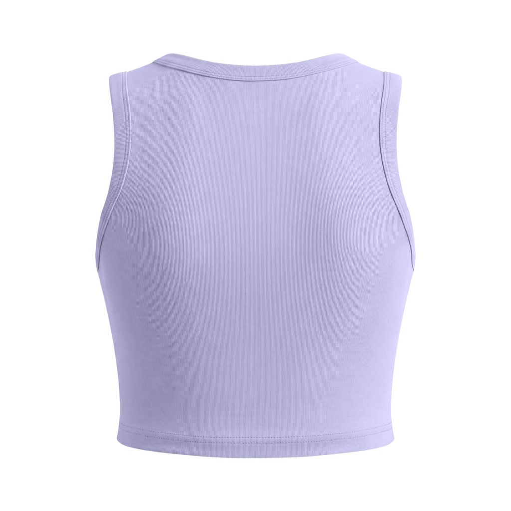 Celestial Butterfly Women’s Crewneck Crop Tank Top V2 - Light Purple back mockup