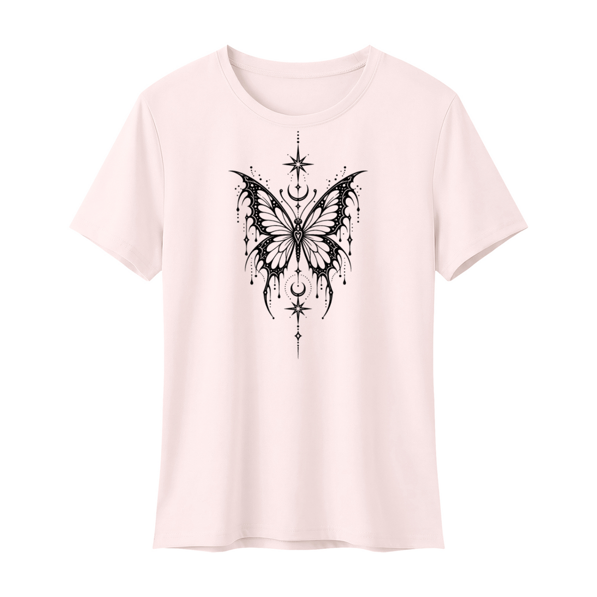 Celestial Butterfly Women's Regular Fit T-Shirt V2 - Pink front mockup