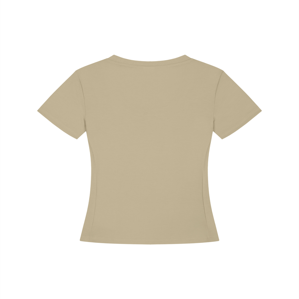 ADHD Macarena Women's Tencel Baby T-Shirt V2 - Pale Khaki back