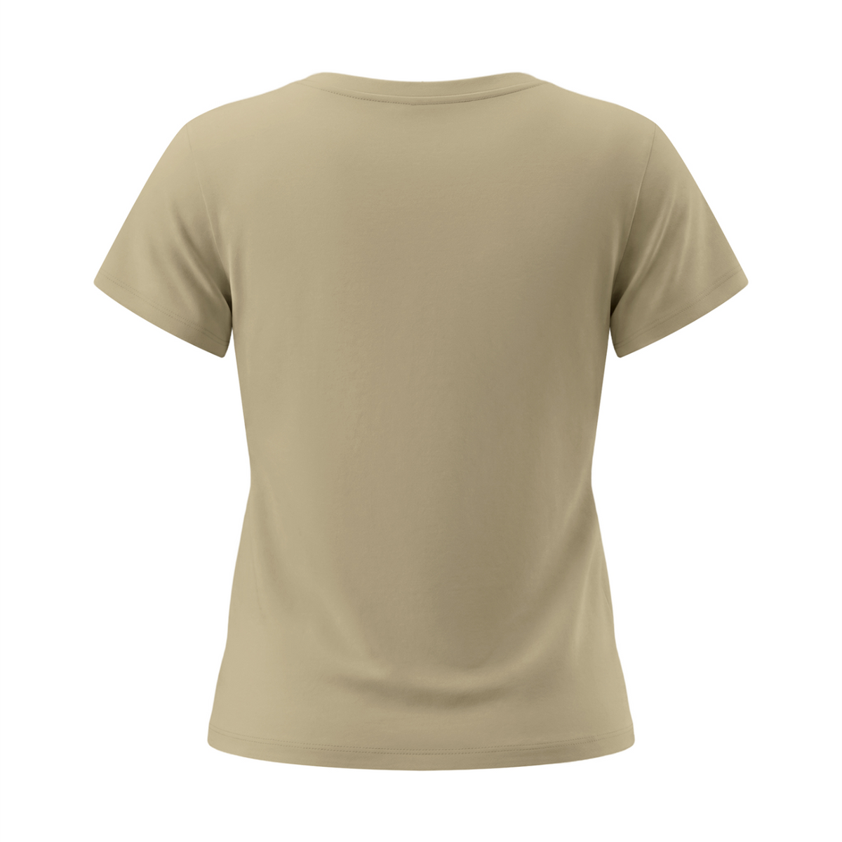 ADHD Macarena Women's Tencel Baby T-Shirt V2 - Pale Khaki back 3D mockup
