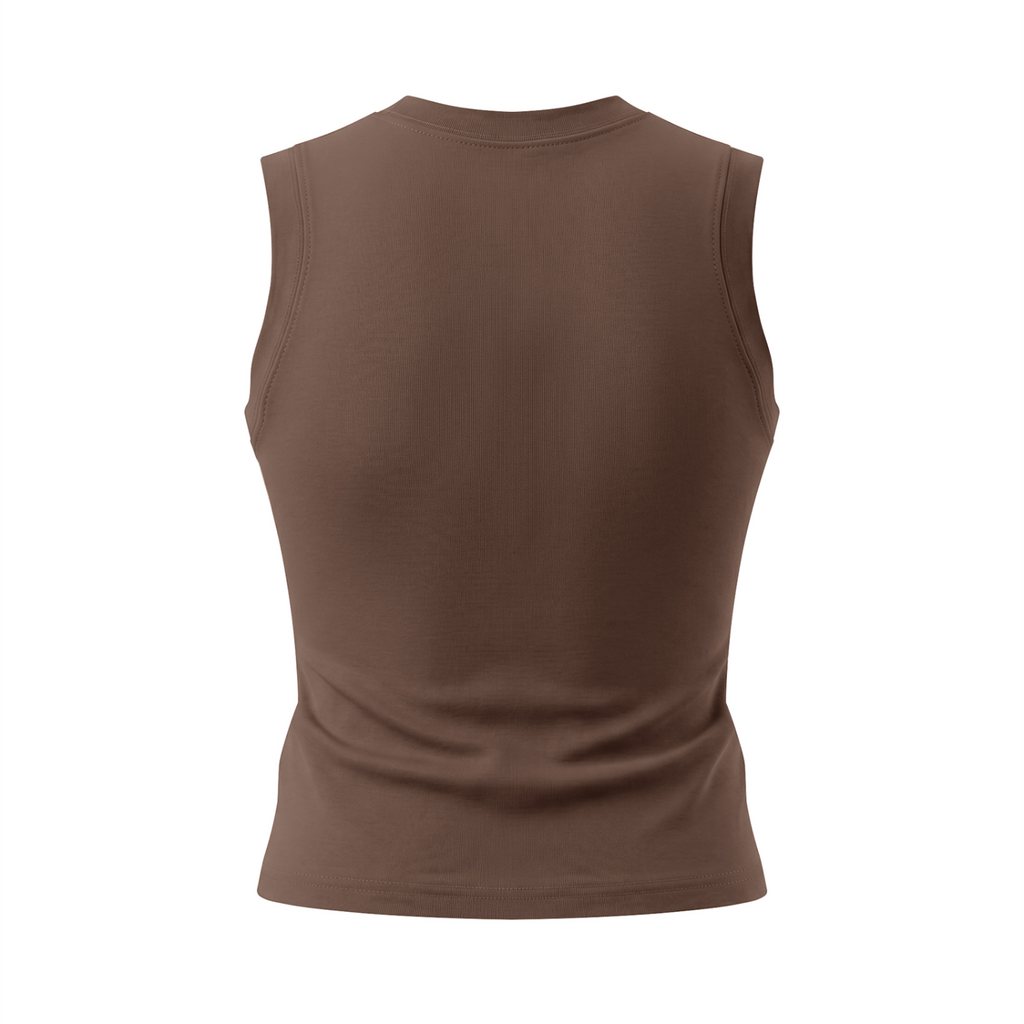 Celestial Butterfly Women’s Crewneck Tank Top V2 - Coffee back mockup