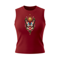 Celestial Butterfly Women’s Crewneck Tank Top V2 - Wine Red front mockup
